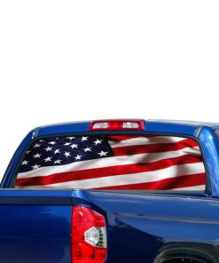 USA Flag Perforated for Toyota Tundra decal 2007 - Present