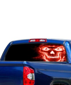 Red Skull Perforated for Toyota Tundra decal 2007 - Present