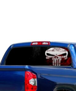 Punisher Skull Perforated for Toyota Tundra decal 2007 - Present