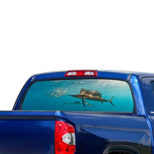 Fishing 1 Perforated for Toyota Tundra decal 2007 - Present