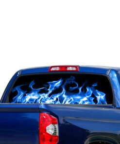 Blue Flames Perforated for Toyota Tundra decal 2007 - Present