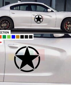 Star Stripe Sticker Decal side door For Dodge Charger 2011 - Present