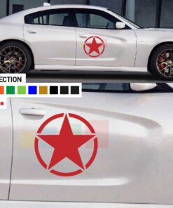 Star Stripe Sticker Decal side door For Dodge Charger 2011 - Present