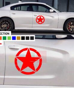 Door Decal Vinyl Star For Dodge Charger 2011 - Present