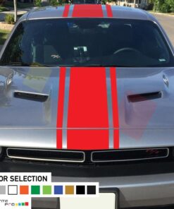 Decal Sticker Front to Back Stripe For Dodge Challenger 2008 - Present