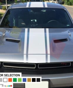 Decal Sticker Front to Back Stripe For Dodge Challenger 2008 - Present