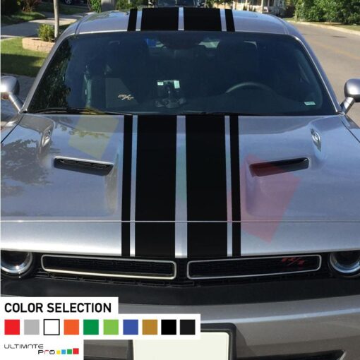 Decal Sticker Stripe Full Body Kit For Dodge Challenger 2008 - Present