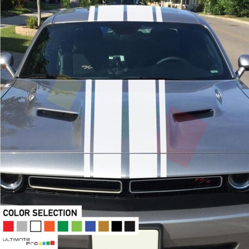 Decal Sticker Stripe Full Body Kit For Dodge Challenger 2008 - Present