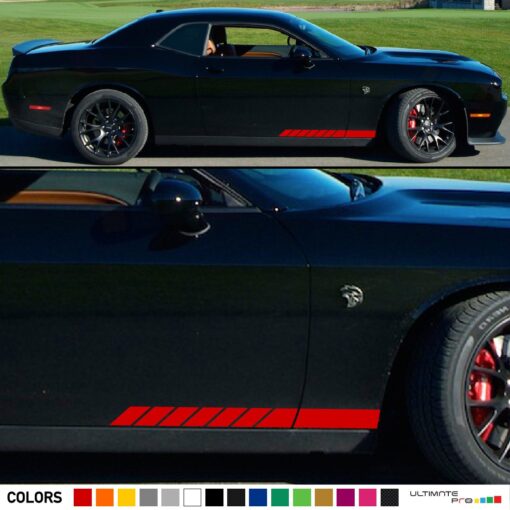 Side Lower Door Stripes Decal For Dodge challenger SRT8 2008 - Present