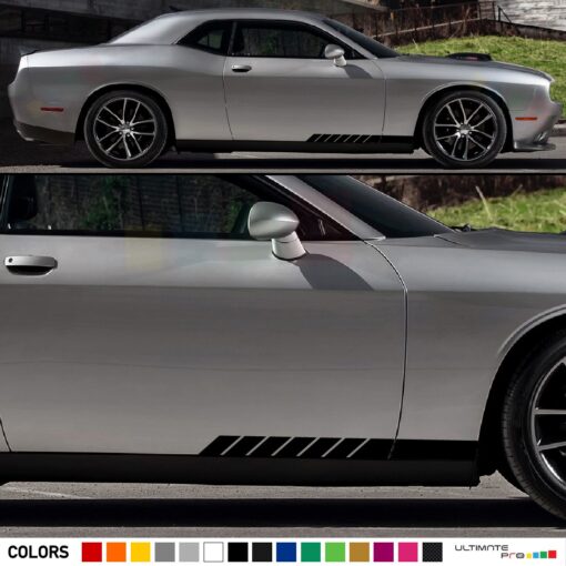 Side Lower Door Stripes Decal For Dodge challenger SRT8 2008 - Present