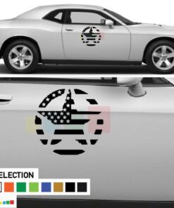 Sticker Vinyl Star Side door  For Dodge challenger RT SRT8 2008 - Present