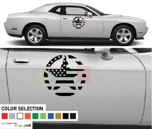 Sticker Vinyl Star Side door  For Dodge challenger RT SRT8 2008 - Present