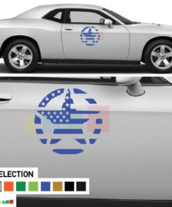 Sticker Vinyl Star Side door  For Dodge challenger RT SRT8 2008 - Present