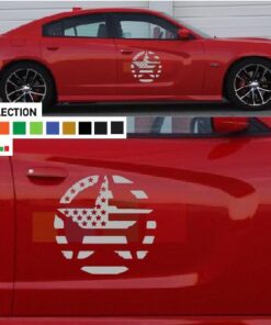 Side Door Star Kit Sticker Decal For Dodge Charger 2011 - Present