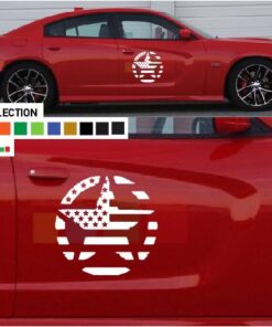 Side Door Star Kit Sticker Decal For Dodge Charger 2011 - Present 