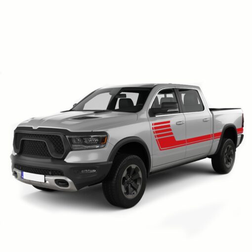 Big Hockey Stripes Decals Graphics Vinyl for Dodge Ram Crew Cab 1500