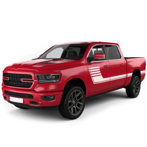 Big Hockey Stripes Decals Graphics Vinyl for Dodge Ram Crew Cab 1500