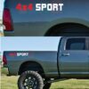 4x4 sport Sticker Vertical Rear Panel Stripe Dodge Ram 2009 - Present