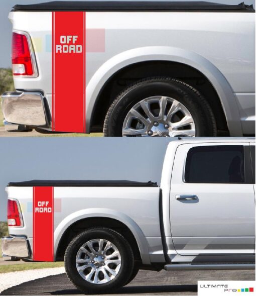 Off Road Decal Vertical Bed Sticker Dodge Ram 2009 - Present