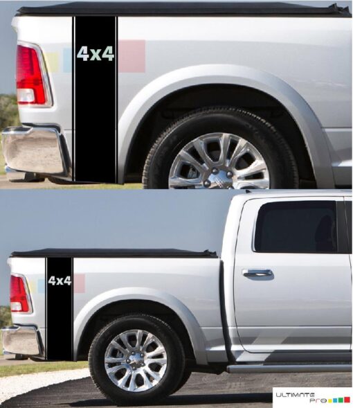 Decal Vertical Side Rear Panel Stripe Dodge Ram 2009 - Present