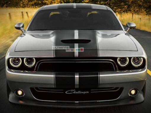 Decal Sticker Graphic Front to Back Stripe Kit Dodge Challenger