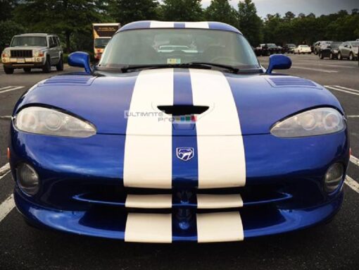 Decal Sticker Graphic Front to Back Stripe Kit Dodge Viper SR RT GTS 2nd Gen Phase 2 96-2002