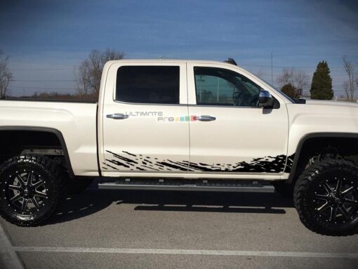 Decal Sticker Graphic Lower Mud Splash Kit GMC Sierra 2014-2017