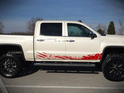 Decal Sticker Graphic Lower Mud Splash Kit GMC Sierra 2014-2017