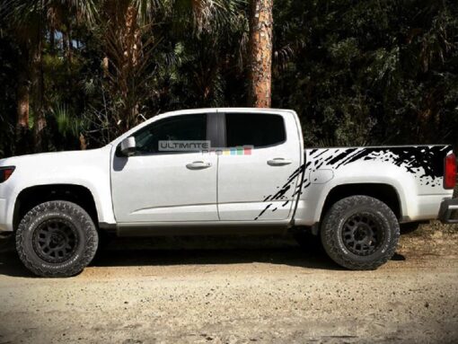 Decal Sticker Vinyl Bed Splash Mud Kit Chevrolet Colorado 2012-2017