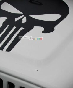 Decal Sticker Vinyl Hood Punisher Skull Jeep Wrangler JK Unlimited Rubicon Sahara Sport S