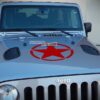 Decal Sticker Vinyl Hood Star Jeep Wrangler JK Unlimited Rubicon Sahara Sport S