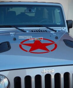 Decal Sticker Vinyl Hood Star Jeep Wrangler JK Unlimited Rubicon Sahara Sport S