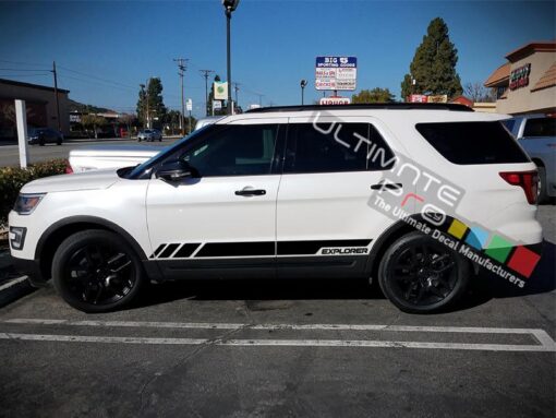 Decal Sticker Vinyl Lower Side Stripes Compatible with Ford Explorer