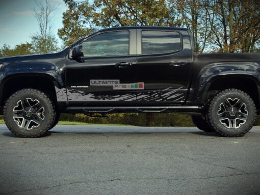 Decal Sticker Vinyl Mud Splash Kit Chevrolet Colorado 2012-2017