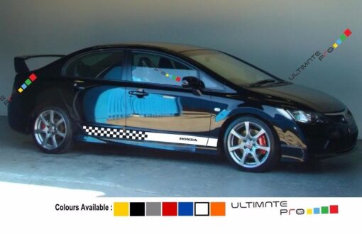 Decal sticker Stripe kit For HONDA Civic Type R 2006 2011 Carbon Fd2