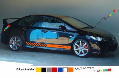 Decal sticker Stripe kit For HONDA Civic Type R 2006 2011 Carbon Fd2