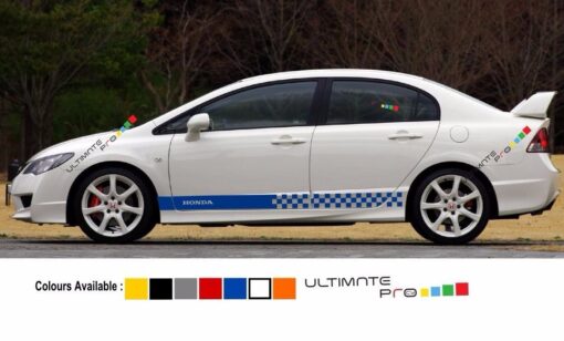 Decal sticker Stripe kit For HONDA Civic Type R 2006 2011 Carbon Fd2