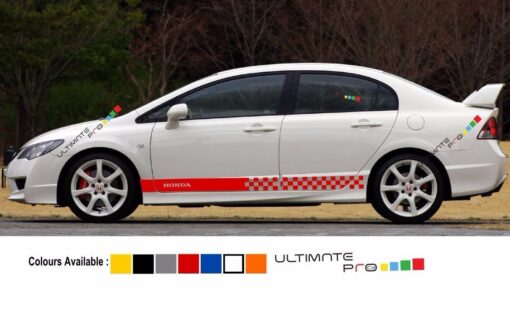 Decal sticker Stripe kit For HONDA Civic Type R 2006 2011 Carbon Fd2