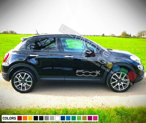 Side Stripes Decal Sticker For Fiat 500X 2016 - Present