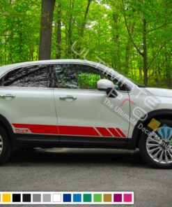 Side Stripes Decal For Fiat 500X 2016 - Present