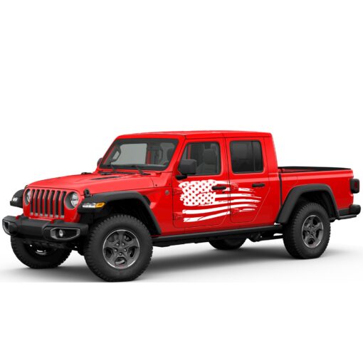 Decal USA Flag Compatible with Jeep Gladiator 2019-Present