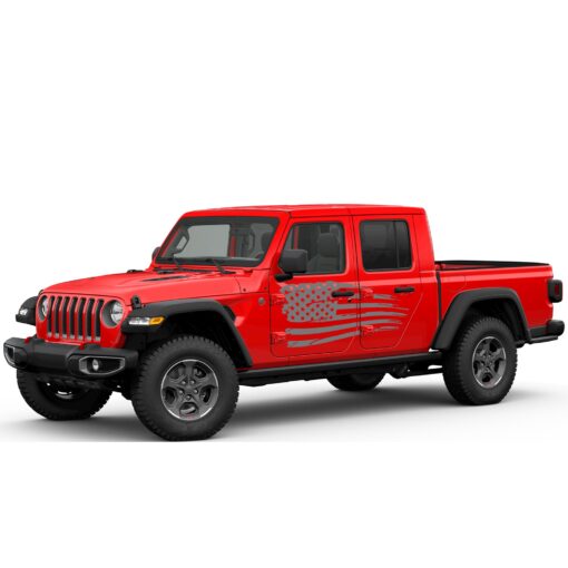 Decal USA Flag Compatible with Jeep Gladiator 2019-Present