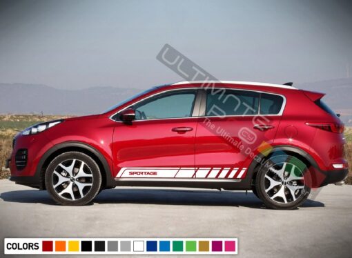 Vinyl Side Racing Stripe Kit for Kia Sportage 2016 - Present