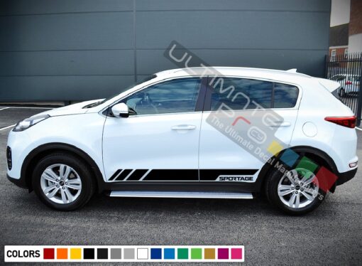 Side Doors Sport Stripe Decal Kit for Kia Sportage 2016 - Present