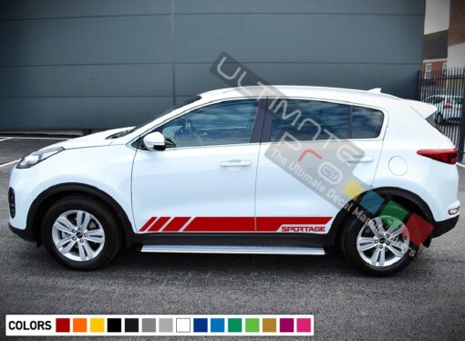 Side Doors Sport Stripe Decal Kit for Kia Sportage 2016 - Present