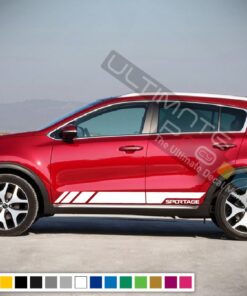 Side Doors Sport Stripe Decal Kit for Kia Sportage 2016 - Present