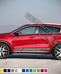 Side Doors Sport Stripe Decal Kit for Kia Sportage 2016 - Present