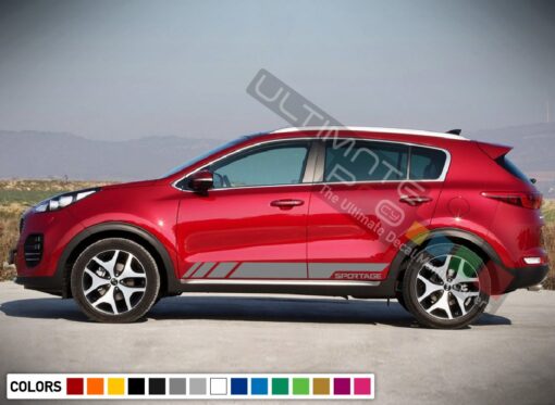 Side Doors Sport Stripe Decal Kit for Kia Sportage 2016 - Present