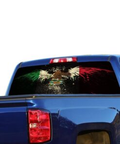 Mexico Eagle Flag Perforated for Chevrolet Silverado decal 2015 - Present