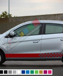 Decal Sticker Vinyl Side Racing Stripes For Mitsubishi Mirage 2005-Present